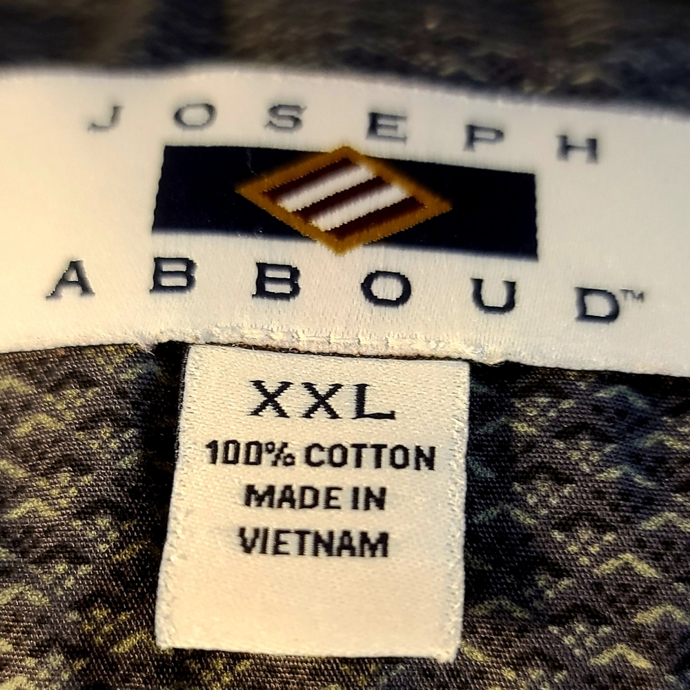 Joseph Abboud Men's Size XXL Blue Plaid Button Up